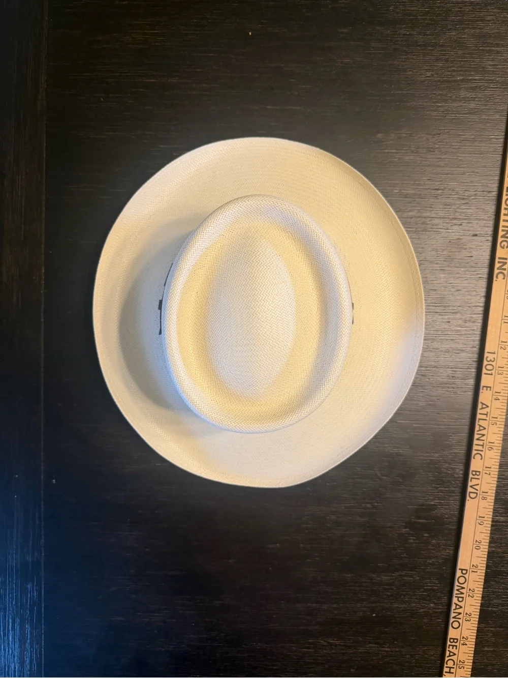 Stetson Royal Flush Straw Hat with a Black Leather Strap with  silver accents